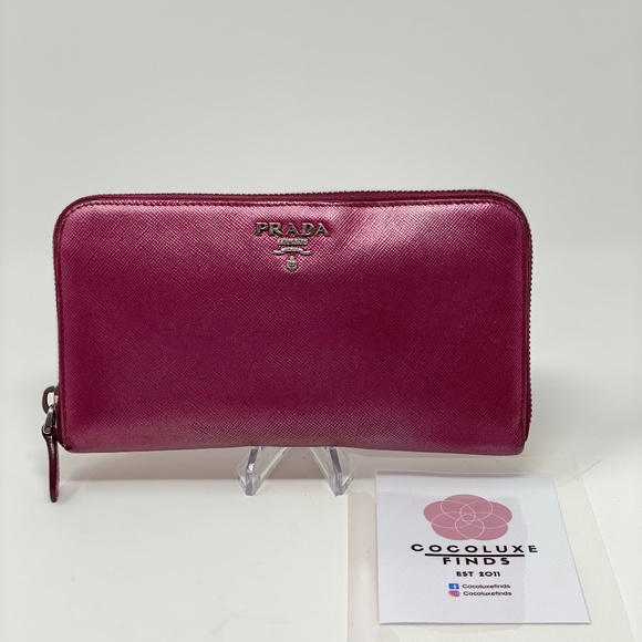 Prada Leather Long Zip Around Women’s Wallet